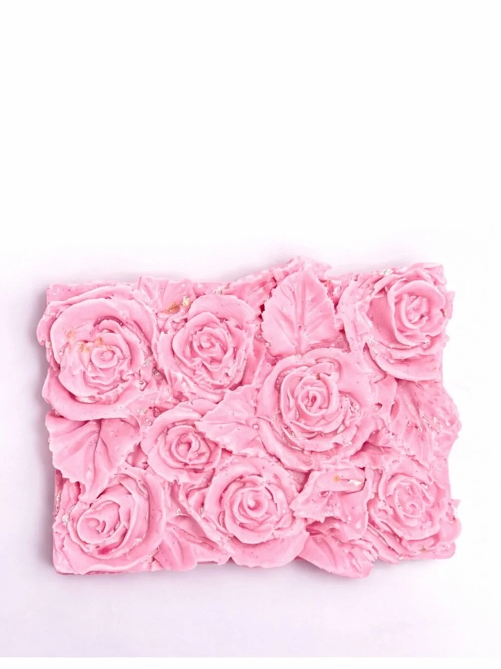 Lavender Rose soap 2x3 inch 4oz donkey milk base with coconut oil
